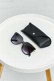 Square Metal-Plastic Hybrid Temple Sunglasses