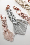 Assorted 4-Pack Macrame Fringe Keychain